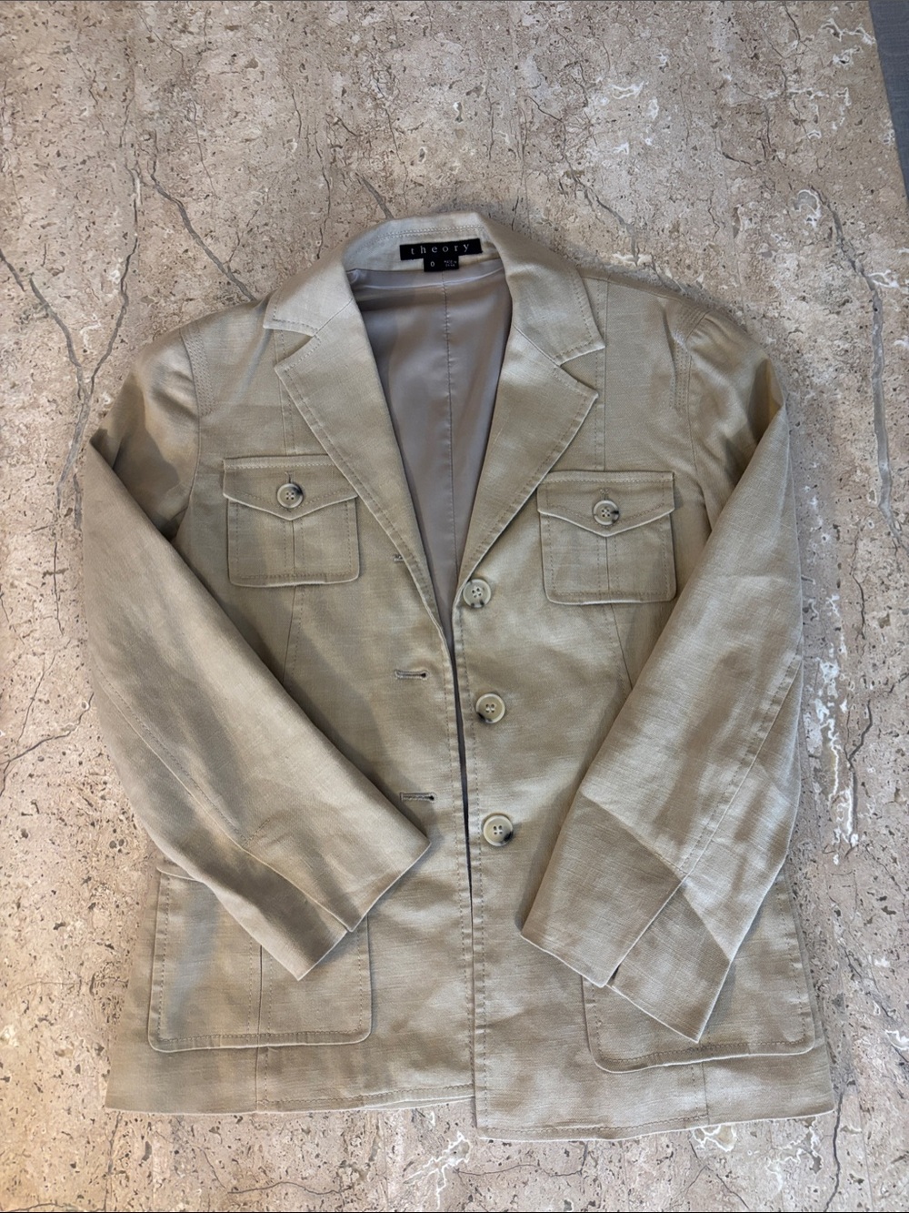 Theory Light Beige Women's Blazer Jacket